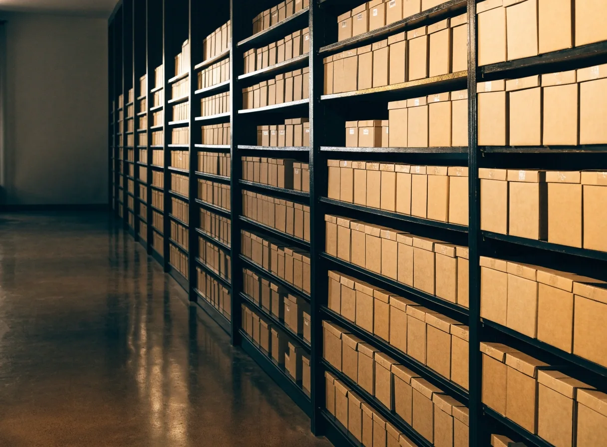 Leere Bibliotheksgalerie in Berlin am späten Nachmittag, warmes Licht auf leeren Stühlen
